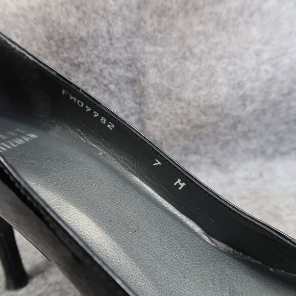Stuart Weitzman Shoe Women 7 Pumps Platform Stiletto Patent Leather Formal Black - Picture 13 of 16
